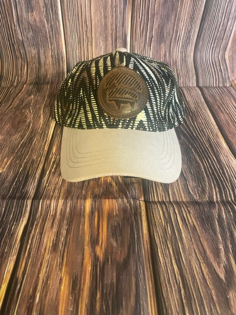 Bison Moon Reflection Leather Patch Hat/ Women's CC/ Chevron Pink