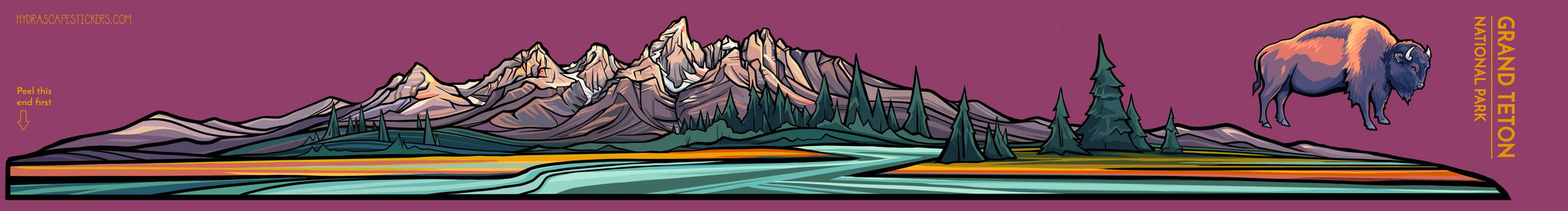 Grand Teton National Park Infinity Sticker