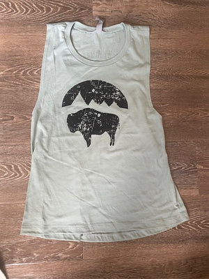 Bison Moon Muscle Tank Women's