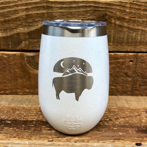 Bison Moon Wine Tumbler | 12 oz | Diamond