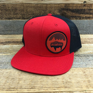 Bison Moon Cityscape Patch Hat | Red