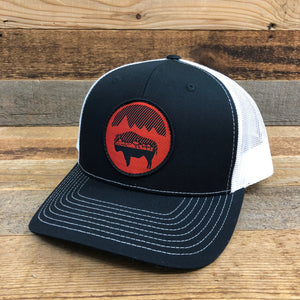 Bison Moon Cityscape Patch Hat | Black/White