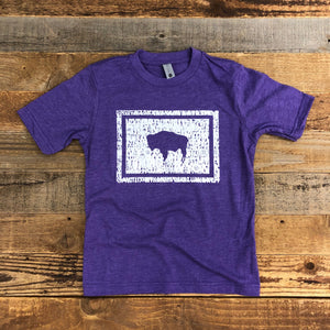 Wyoming Bison Flag Tee | WyoMade Apparel | Youth