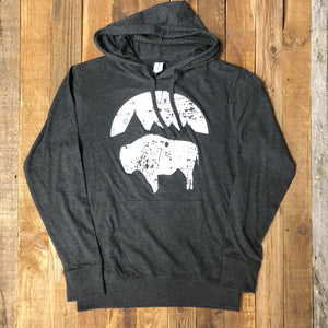 Bison Moon OG Hooded Long Sleeve | WyoMade Apparel | Unisex