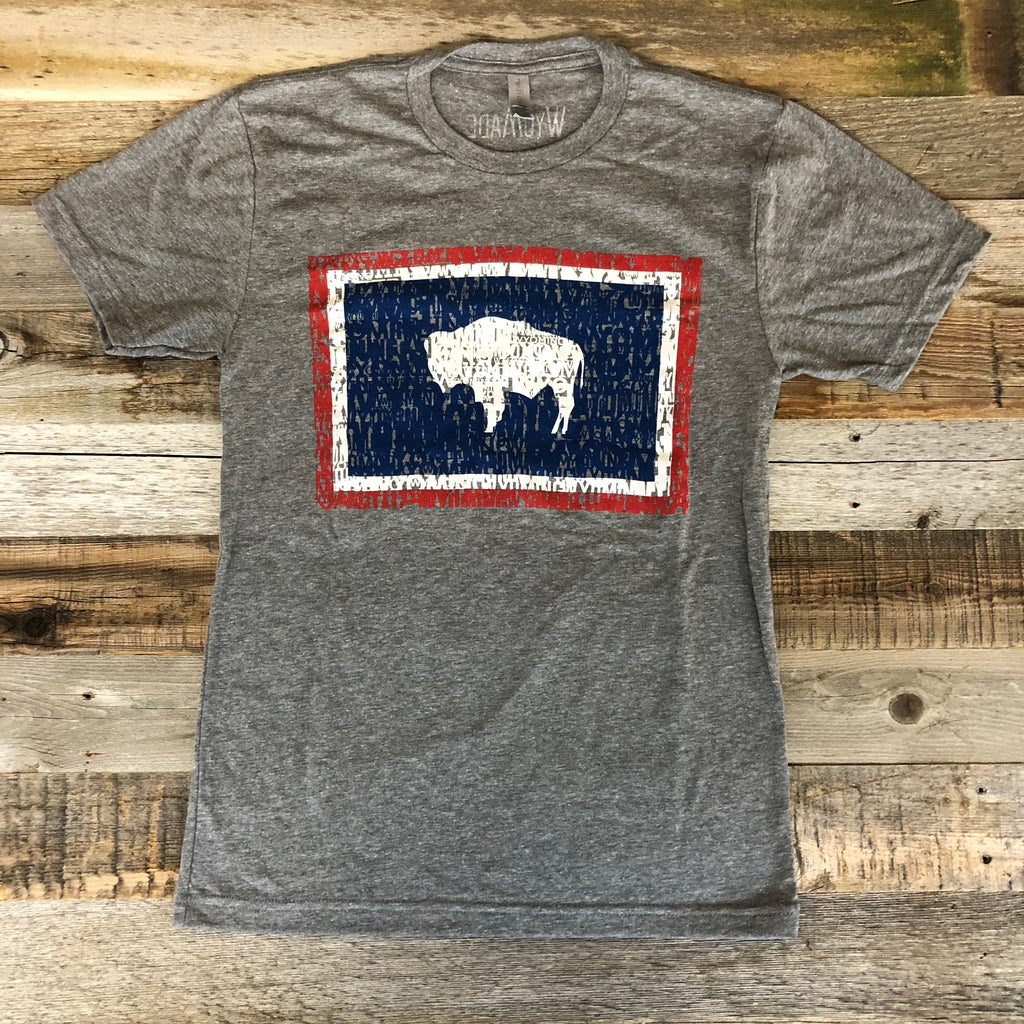 Wyoming Bison Flag Tee | WyoMade Apparel | Unisex