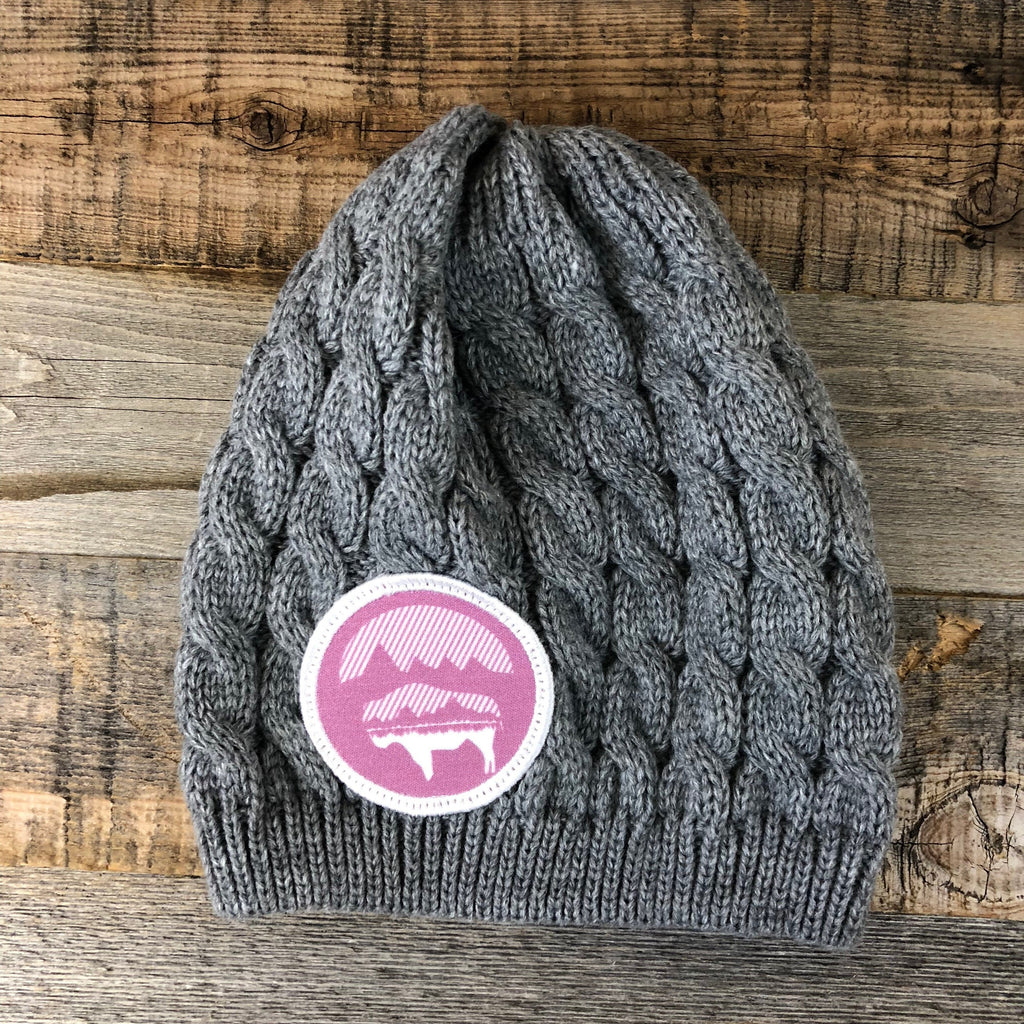 Bison Moon Knit Beanie- Violet Patch