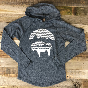 Bison Moon Reflection Hooded Long Sleeve | WyoMade Apparel | Unisex