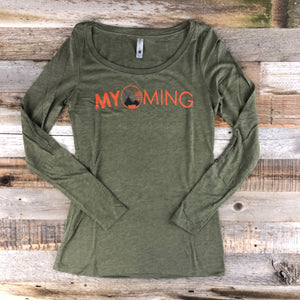 Women's Myoming Hunting Long Sleeve- Olive