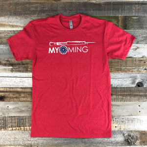 Men's The Myoming Fly Rod Tee- Red