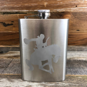 WYO Etched Steamboat Flask- 8oz