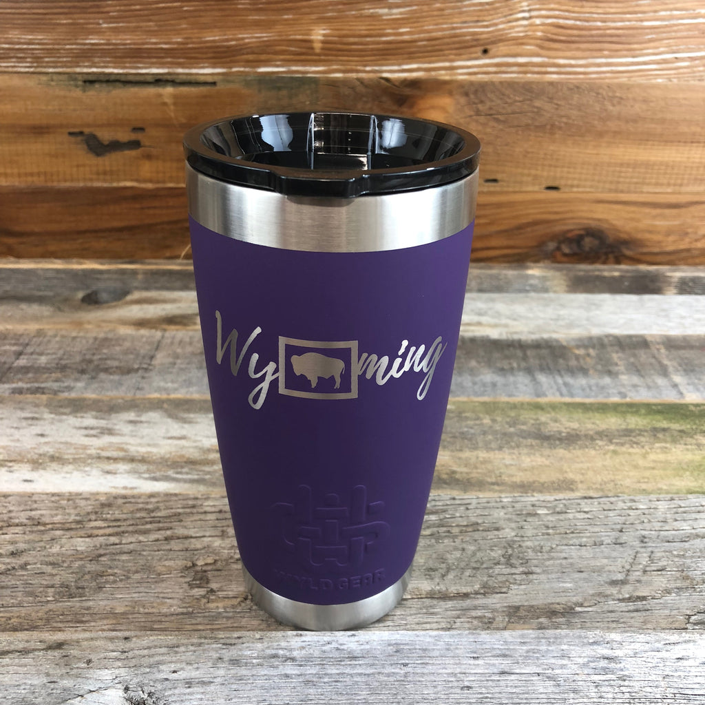 Wyoming Tumbler | 20 oz | Purple The WyoMade Wyoming Tumbler is pure beverage containment for 20 ounces of your favorite hot or cold drink.  It comes with a smooth-flow sippy-lid for direct beverage enjoyment.  This Purple colored Tumbler is designed for any Wyoming lifestyle and will surely allow you to roam free with your favorite beverage.  Bring some life to the herd with a Wyoming Tumbler from WyoMade.