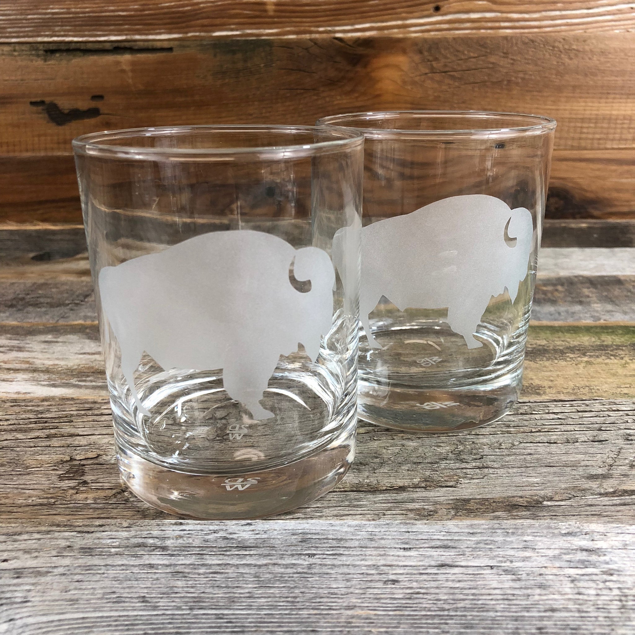 WYO Short Old Fashioned Glass- Buffalo