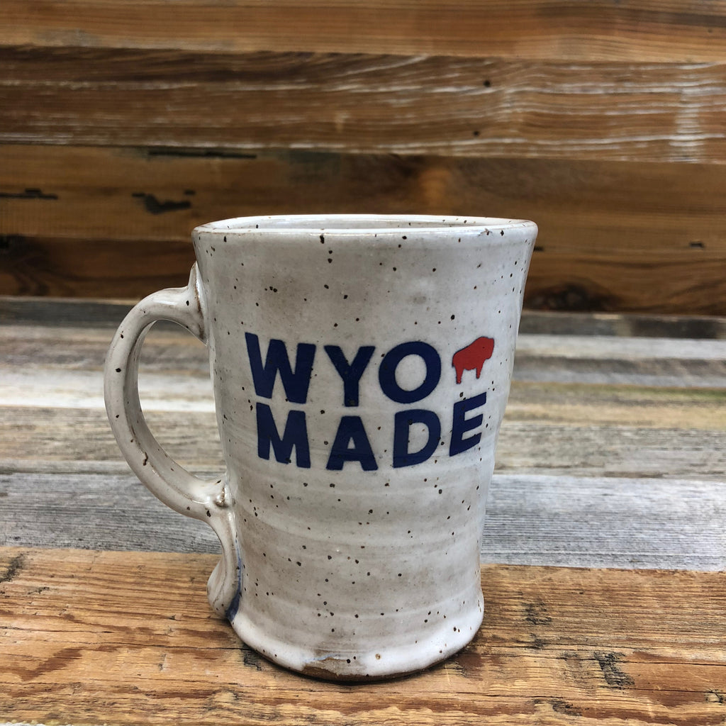 WyoMade | Logo Coffee Mug | Ceramic The reinvented WyoMade Logo is a modern twist on our long time iconic design from WyoMade!   The Bison represents freedom and is a staple of Wyoming's open spaces. This Wyoming made ceramic mug is sure to appease your desire to roam free.  Be a part of the herd with a WyoMade Logo coffee mug.