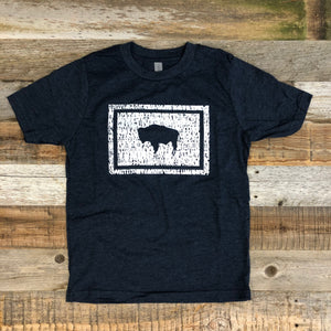 Wyoming Bison Flag Tee | WyoMade Apparel | Youth