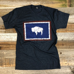 Wyoming Bison Flag Tee | WyoMade Apparel | Unisex