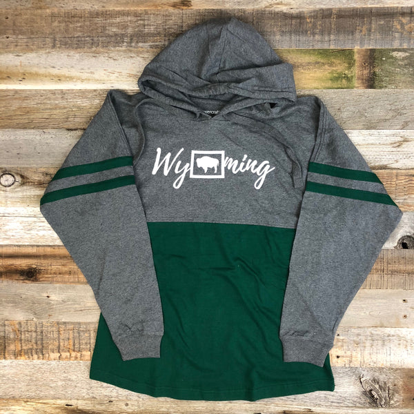 Wyoming Bison Hooded Long Sleeve, WyoMade Apparel