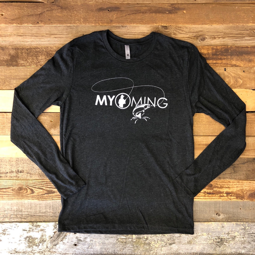 Men's Fish Myoming Long Sleeve- Vintage Black