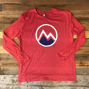 Men's Myoming Mountain Long Sleeve - Vintage Red