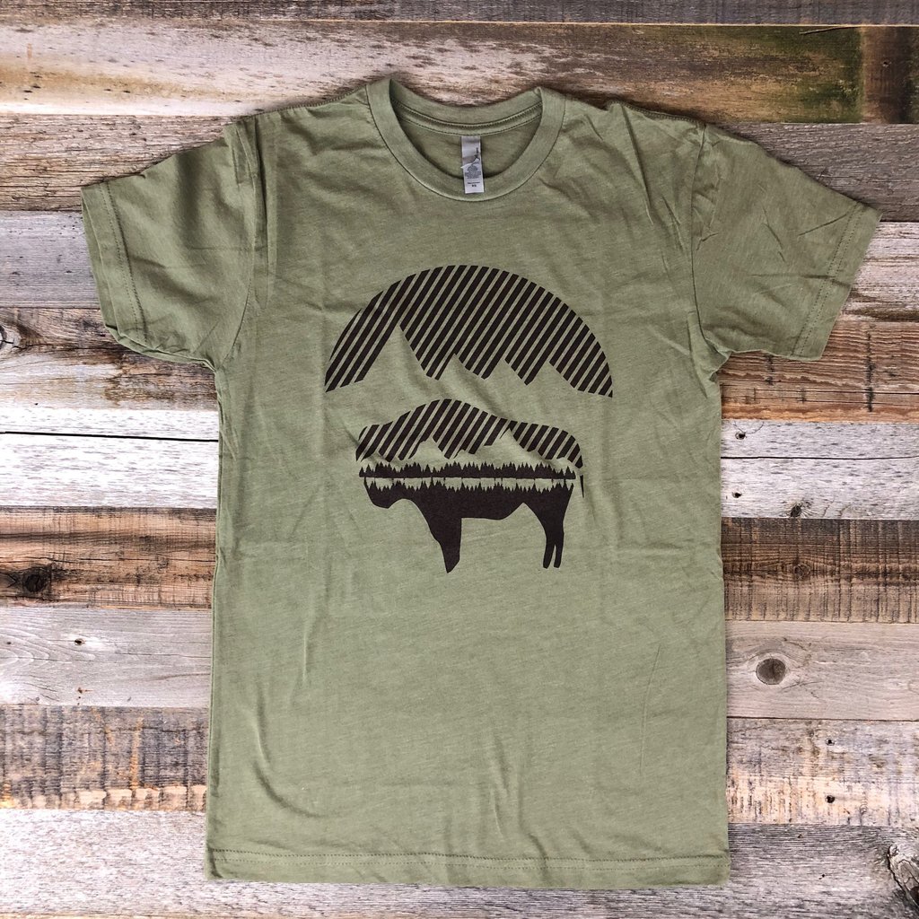 Bison Moon Reflection Tee | WyoMade Apparel | Men's