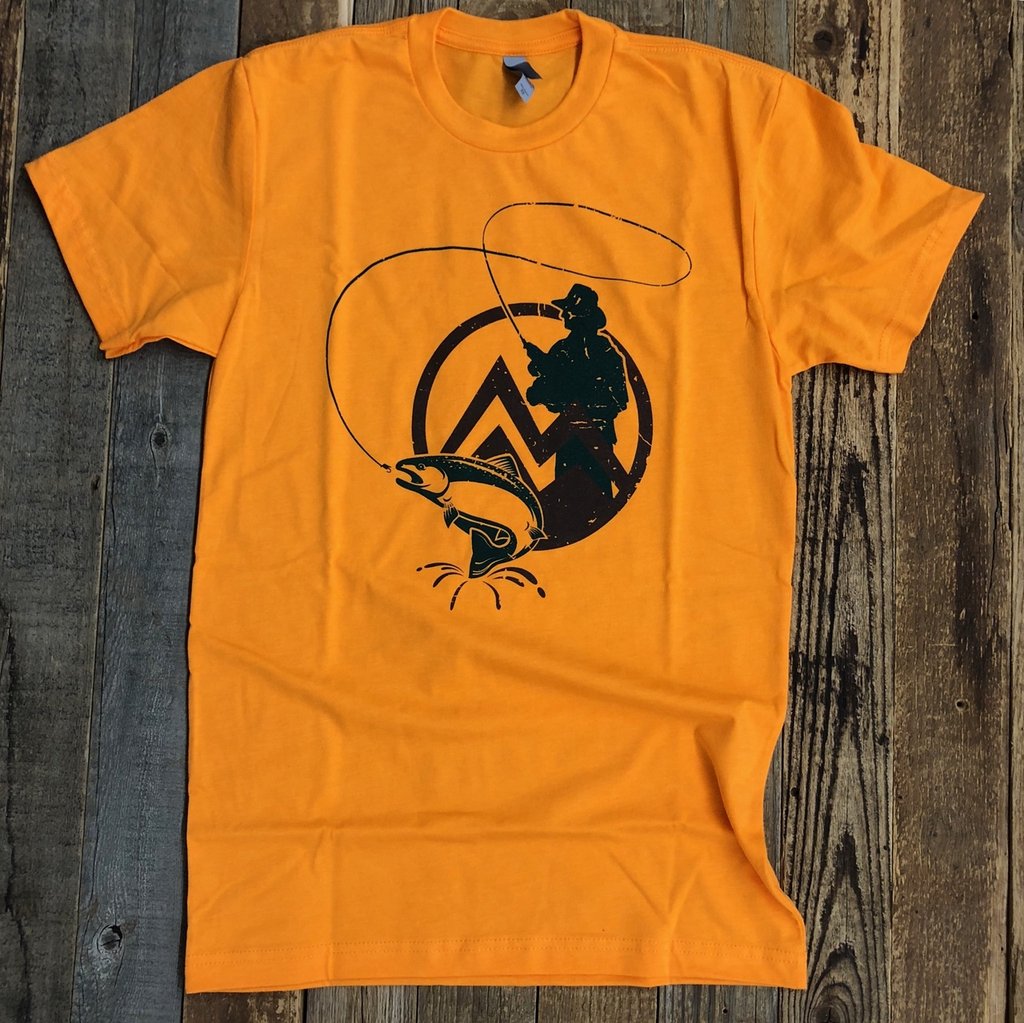 Men's The Myoming Angler Tee- Orange