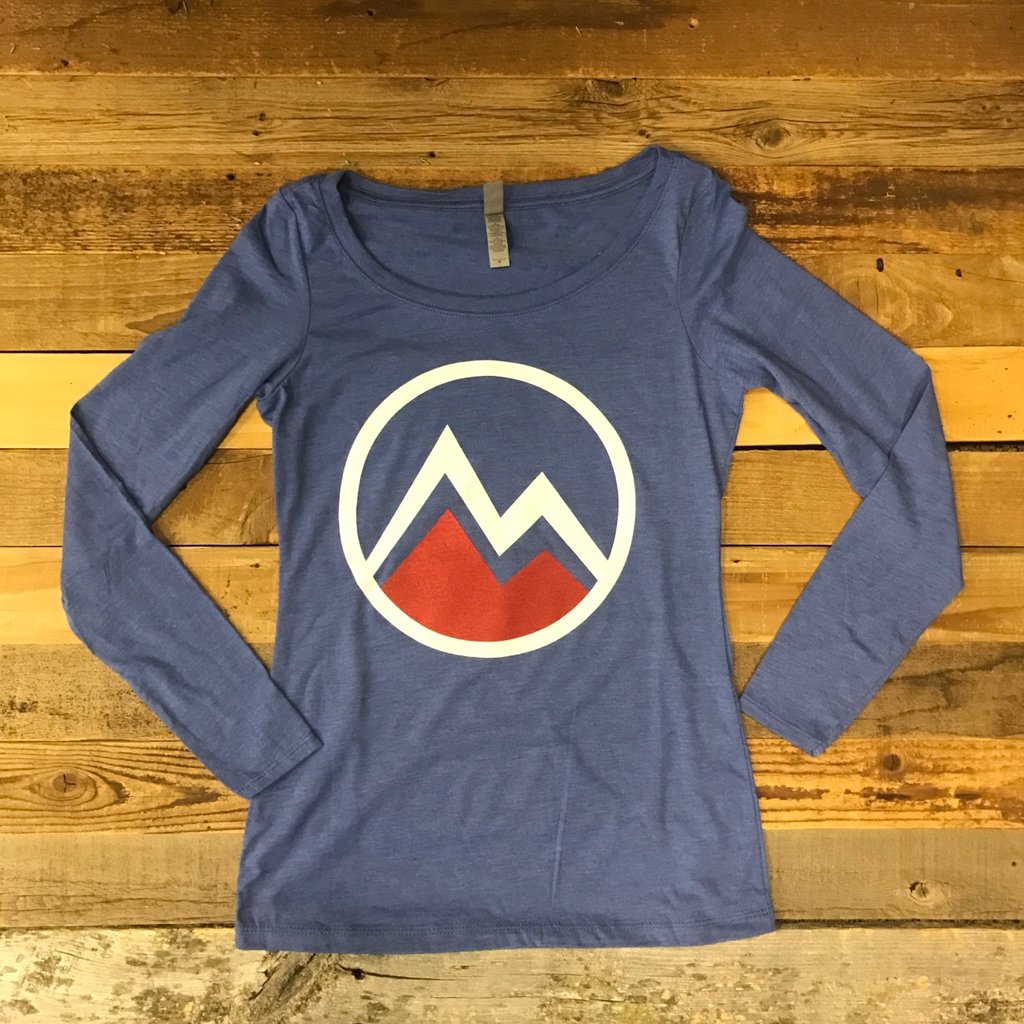 Women's Myoming Mountain Long Sleeve- Blue
