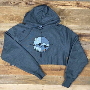 Women's | Not All Who Wander Champion ® Cropped Cutoff Hoodie | WyoMade Apparel