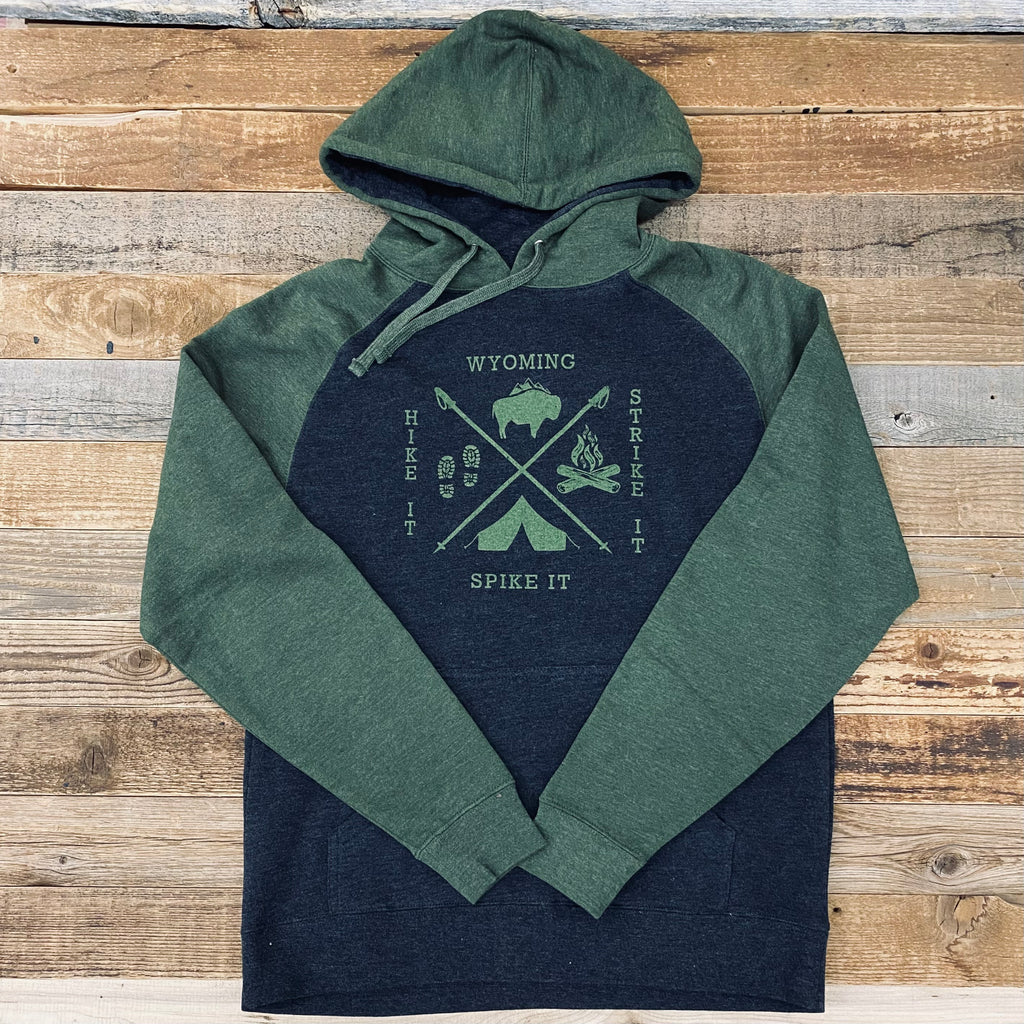 Strike It Raglan Pullover Hoodie | WyoMade Apparel | Unisex